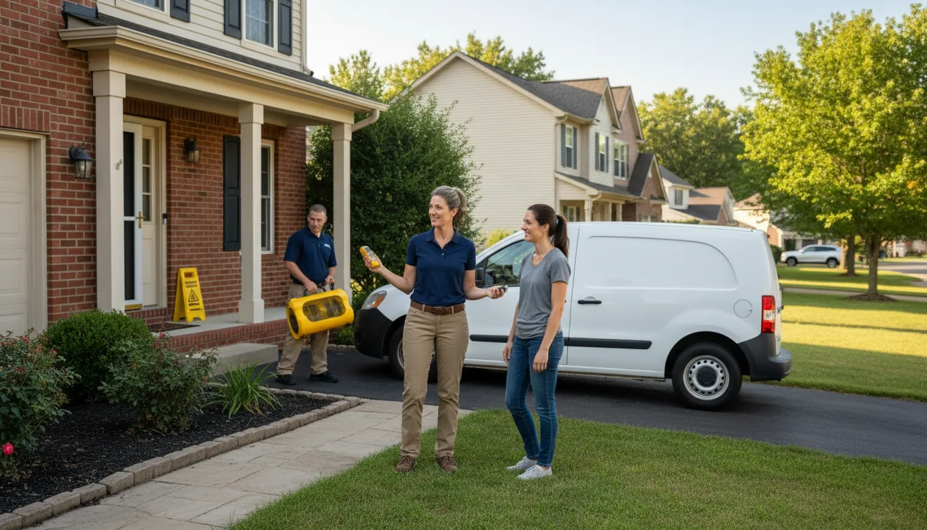 Residential water damage restoration in Rome, MS